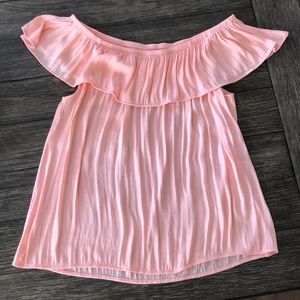 Off the shoulder orange blouse